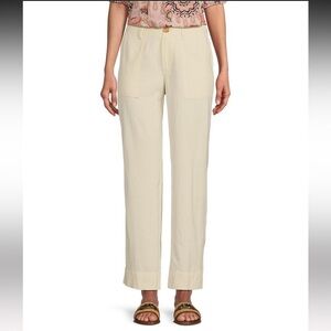 NWT Nurture
 Linen Blend  Utility Side Pocket Cropped Wide Leg Ankle Pant